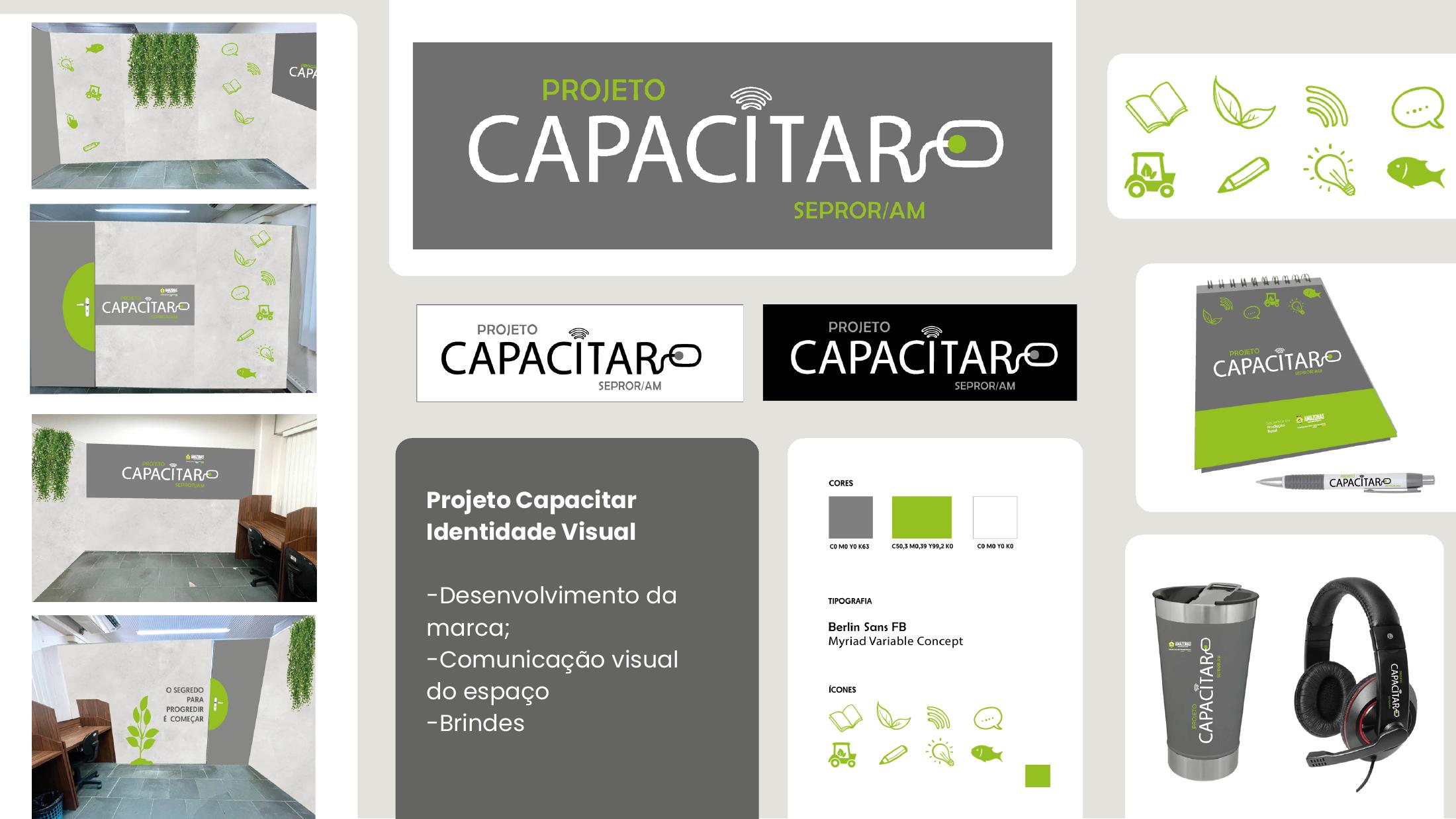 Projeto Capacitar aplicado em ambiente e materiais promocionais