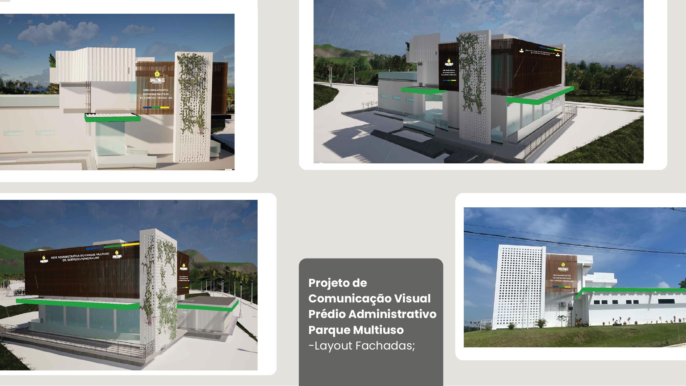 Projeto de comunicação visual das fachadas do Parque Multiuso